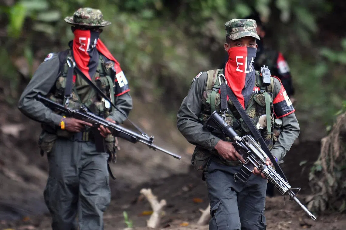 The pledge by the National Liberation Army was announced as a fifth round of peace negotiations concluded in Mexico City.