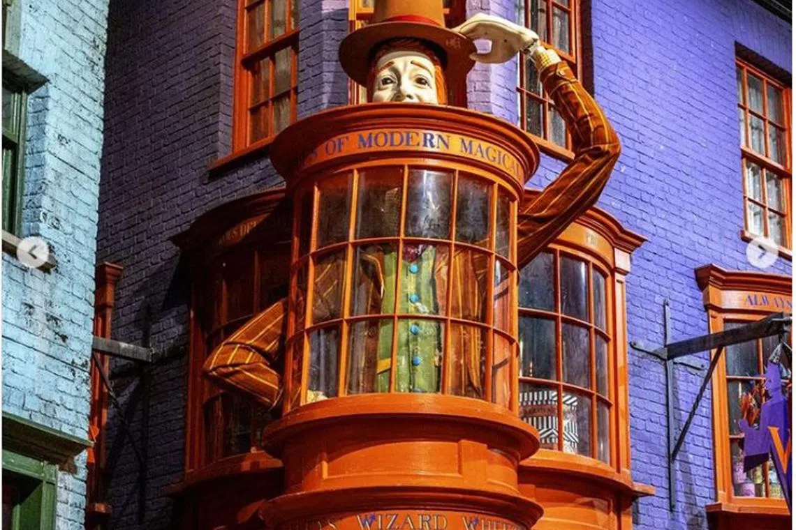 The Gryffindor Common Room set is pictured at the Warner Bros Studio Tour Tokyo – The Making Of Harry Potter theme park.