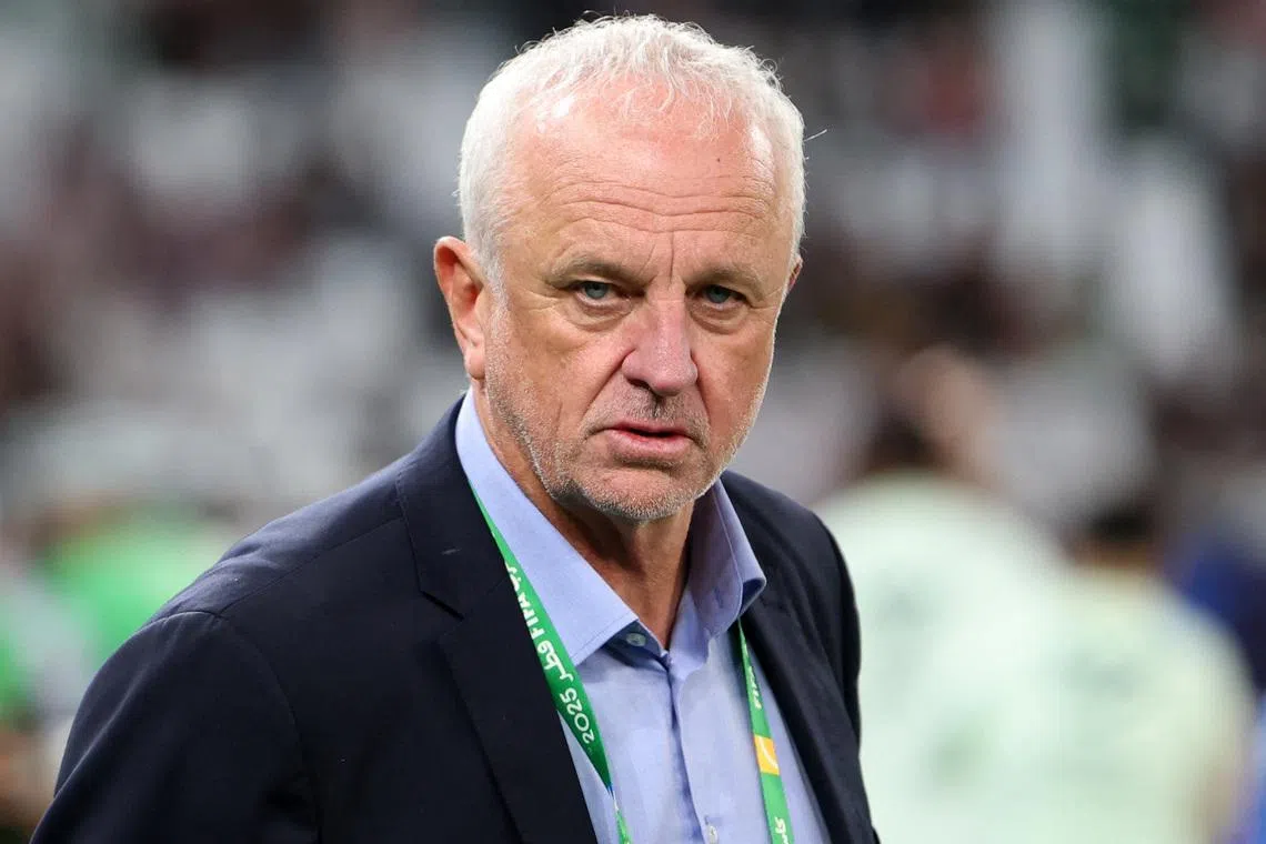 FILE PHOTO: Soccer Football - FIFA Arab Cup - Qatar 2025 - Quarter Final - Jordan v Iraq - Education City Stadium, Al Rayyan, Qatar - December 12, 2025  Iraq coach Graham Arnold before the match REUTERS/Mohammed Salem/File Photo