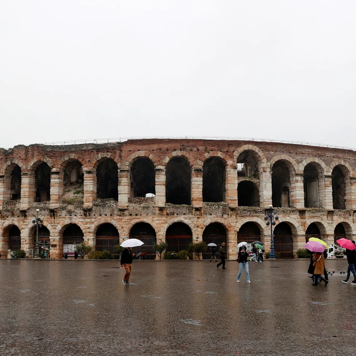 FILE PHOTO: Milano-Cortina 2026 - Preview - Verona, Italy - November 26, 2024 General view of the Arena of Verona REUTERS/Ciro De Luca/File Photo