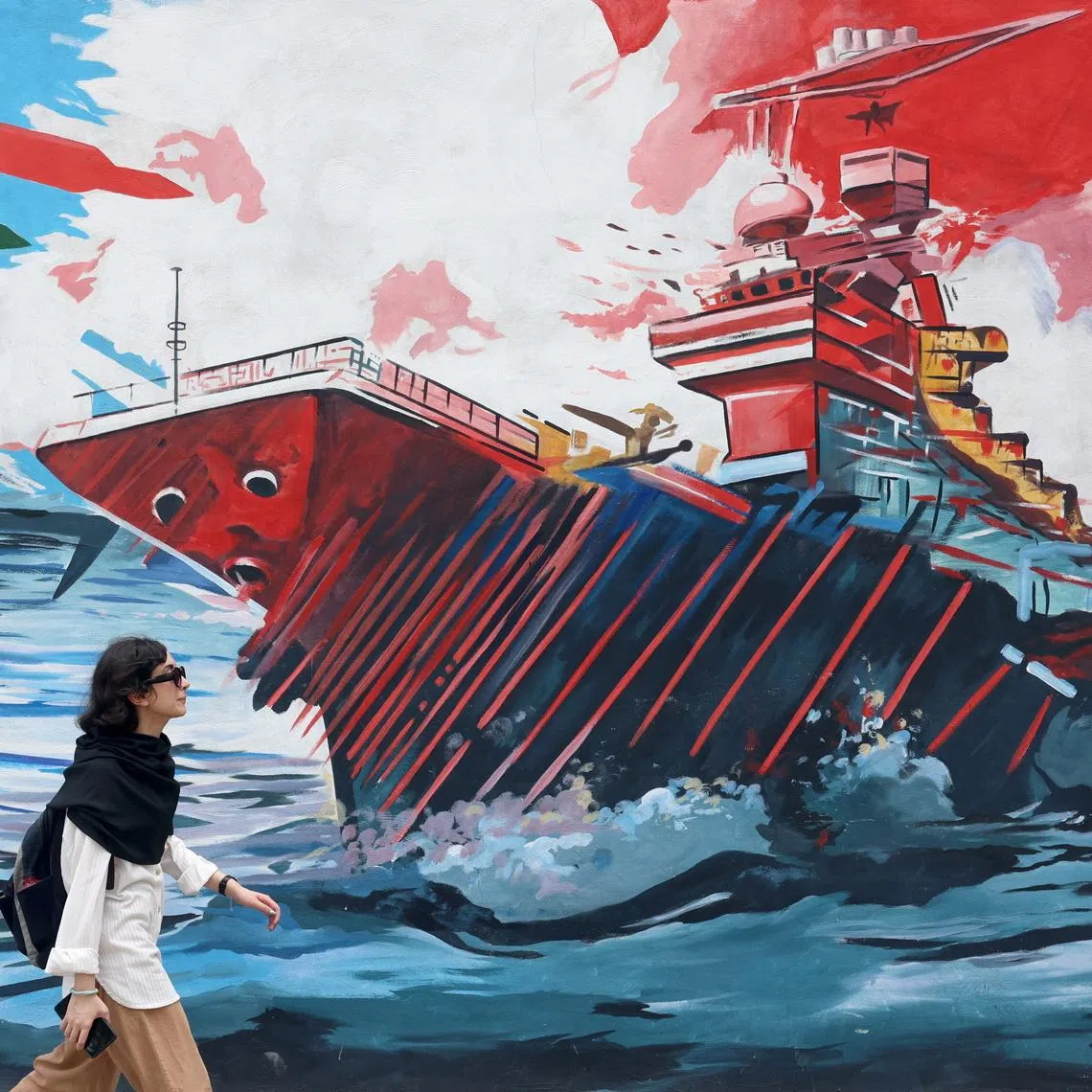 An anti-US graffiti on a street in Tehran, Iran, on July 20.