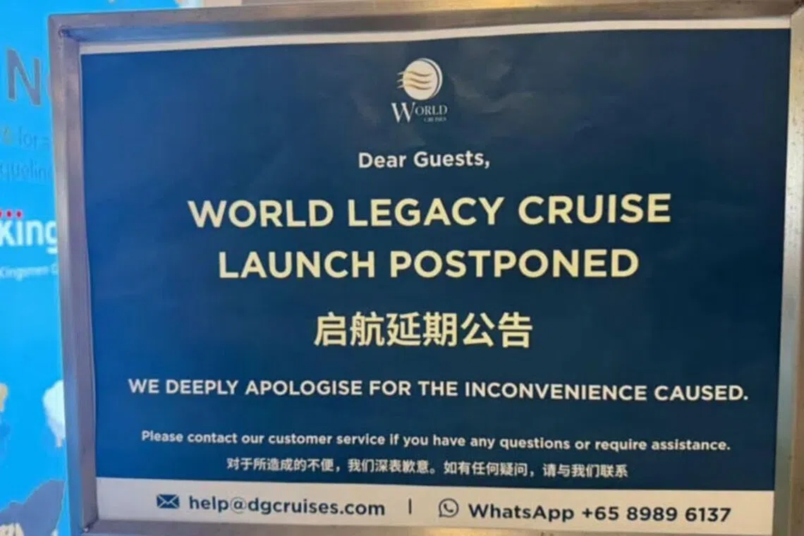 World Legacy was supposed to commence preview voyages on Dec 18. Customers were notified on Dec 17 that it would be postponed.