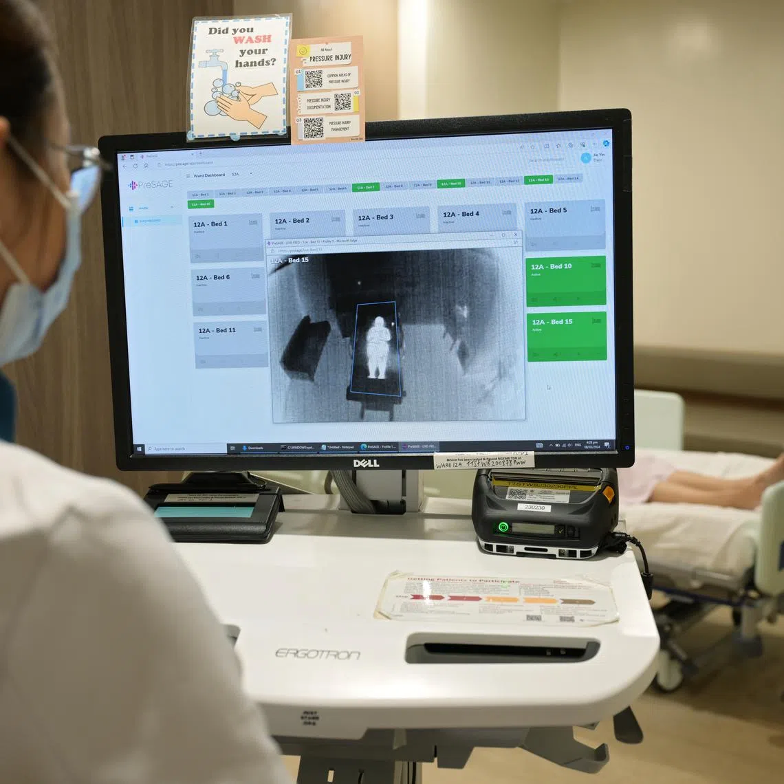 An AI system at Tan Tock Seng Hospital that senses when patients leave their bed, saving nurses valuable time.