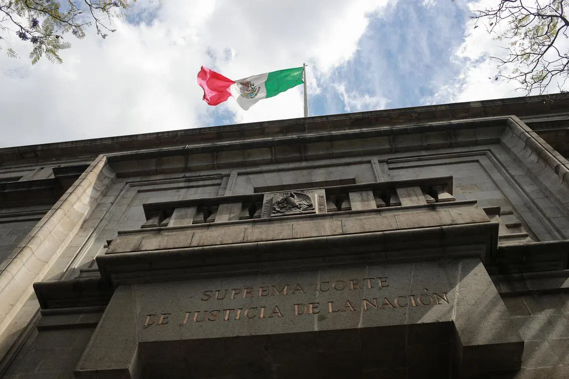 FILE PHOTO: A general view of the Supreme Court building where Ministers elected a new President for the Supreme Court, in Mexico City, Mexico January 2, 2023. REUTERS/Henry Romero/ File Photo