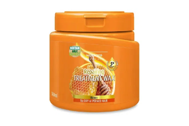 Best hair mask for permed hair: Watsons Honey Repairing Hair Treatment Wax for Dry and Permed Hair 500ml