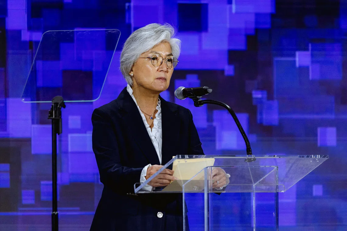South Korea’s ambassador to the US, Kang Kyung-wha, told a South Korean parliamentary audit in Washington that intelligence sharing was the most difficult issue in bilateral relations.