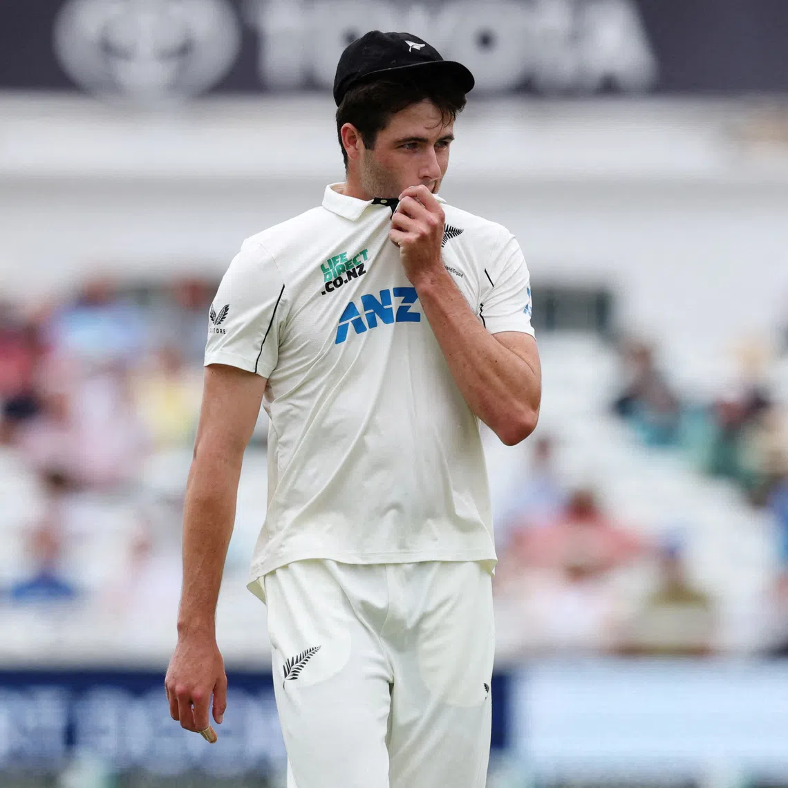 FILE PHOTO: Cricket - England v New Zealand - Third Test - Trent Bridge Cricket Ground, Nottingham, Britain - June 29, 2026 New Zealand's Will O'Rourke walks off the field after sustaining an injury Action Images via Reuters/Andrew Boyers/File Photo