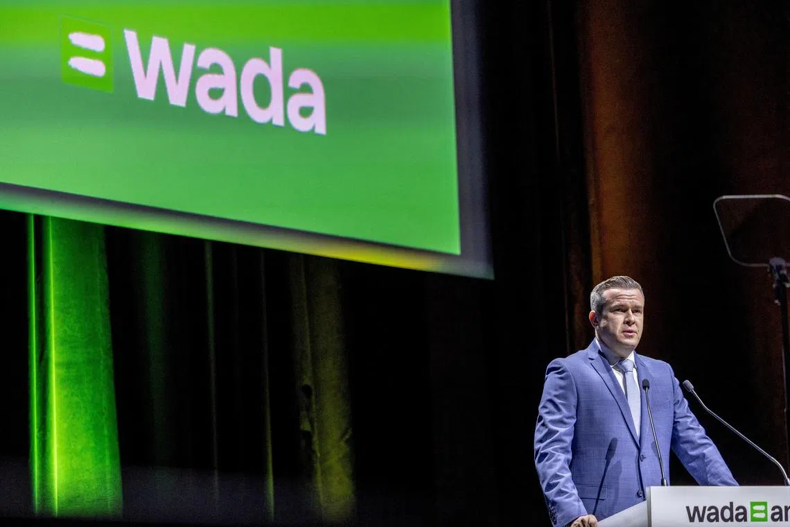 World Anti-Doping Agency President, Witold Banka at the Wada Symposium in Lausanne, Switzerland on March 12.