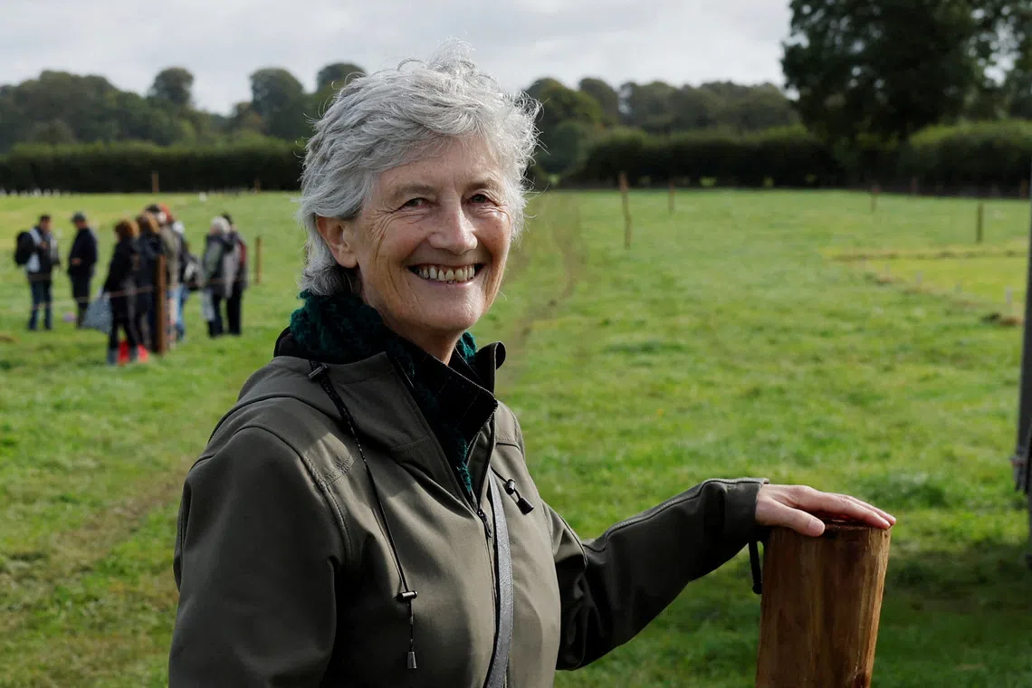 FILE PHOTO: Irish presidential candidate Catherine Connolly, who is running as an independent in the October 24 election, attends the Irish National Ploughing Championships in Screggan, Ireland, September 16, 2025. REUTERS/Clodagh Kilcoyne/File Photo