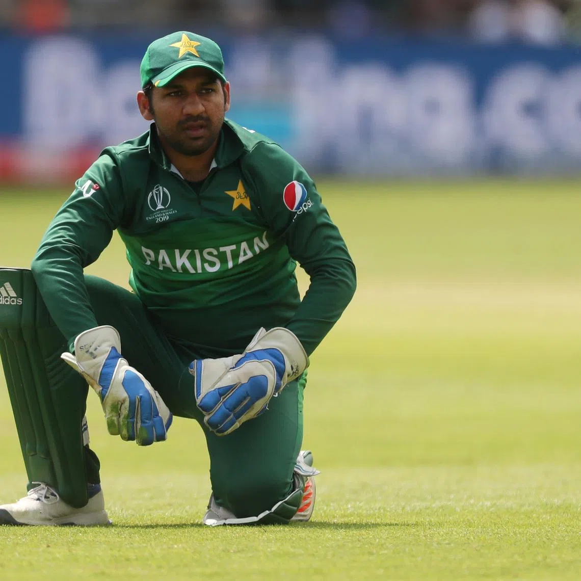 FILE PHOTO: Cricket - ICC Cricket World Cup - Pakistan v Afghanistan - Headingley, Leeds, Britain - June 29, 2019   Pakistan's Sarfaraz Ahmed in action    Action Images via Reuters/Lee Smith/ File Photo