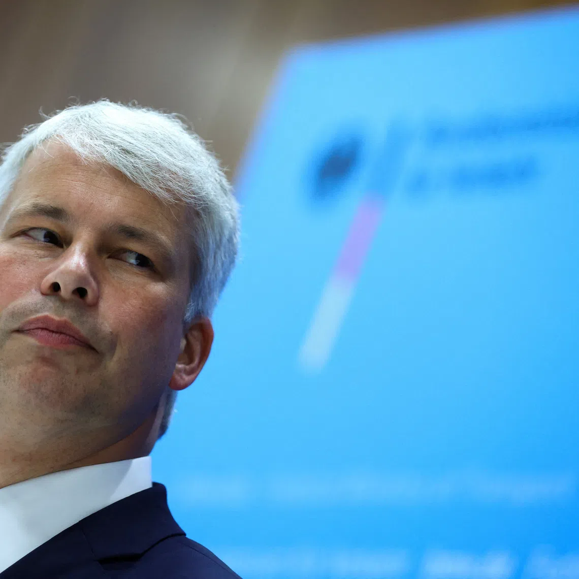 German Transport Minister Steffen Bilger looks on as he gives a statement following a meeting on the challenges posed by low water levels of the Rhine and other rivers, in Bonn, Germany, August 6, 2026. REUTERS/Thilo Schmuelgen