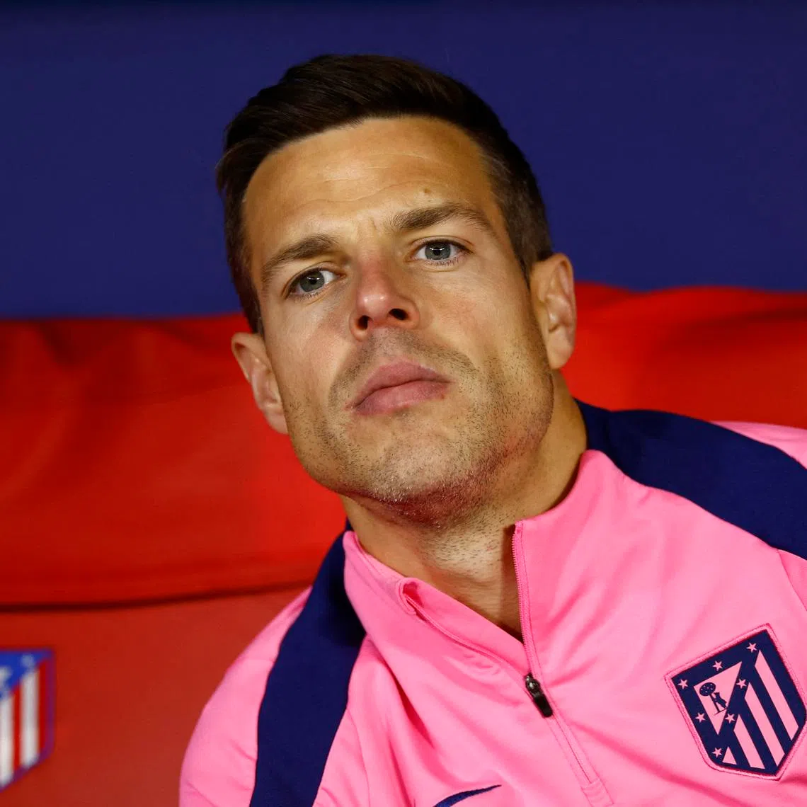FILE PHOTO: Soccer Football - Champions League - Round of 16 - Second Leg - Atletico Madrid v Real Madrid - Metropolitano, Madrid, Spain - March 12, 2025 Atletico Madrid's Cesar Azpilicueta before the matchn REUTERS/Susana Vera/File Photo