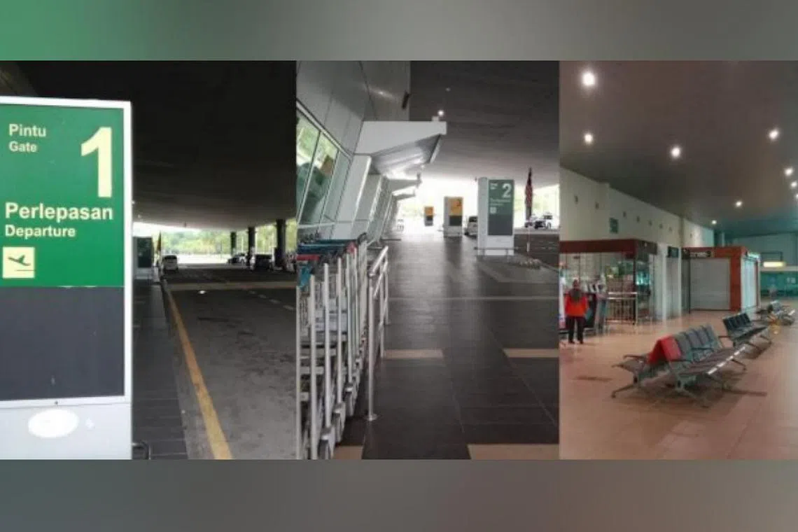 Check-in desks, a baggage carousel and other counters have been empty since September.