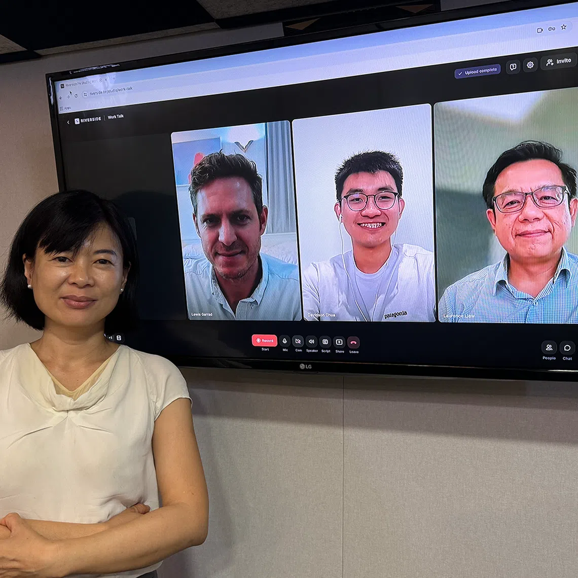 (From left) Host Krist Boo, Asia career practice partner at consultancy Mercer Lewis Garrad, second-year student of business analytics at NUS Davidson Chua and director for AI innovation at AI Singapore Laurence Liew.