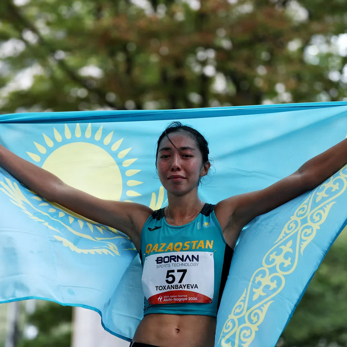 Kazakh state media reported the result was under review because of Yasmina Toxanbayeva’s footwear.