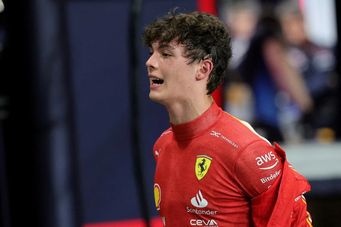 FILE PHOTO: Formula One F1 - Saudi Arabian Grand Prix - Jeddah Corniche Circuit, Jeddah, Saudi Arabia - March 8, 2024 Ferrari's Oliver Bearman during qualifying Pool via REUTERS/Giuseppe Cacace/File Photo