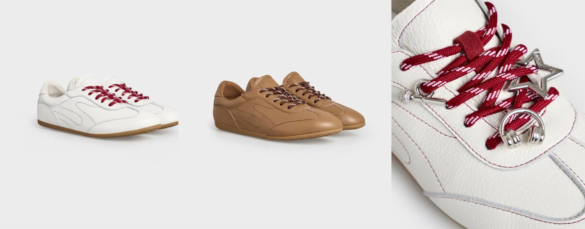 The Billie Sneakers ($89.90) feature customisable silver charms and contrasting laces