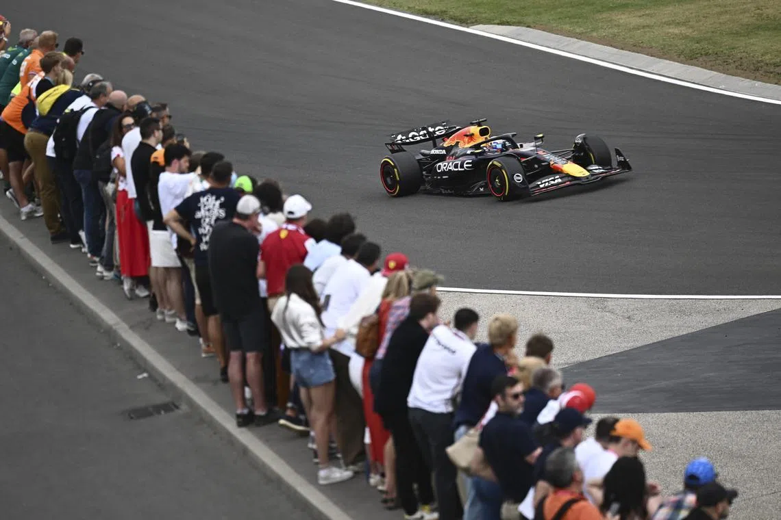 Red Bull driver Max Verstappen at the Hungarian Grand Prix on Aug 3.