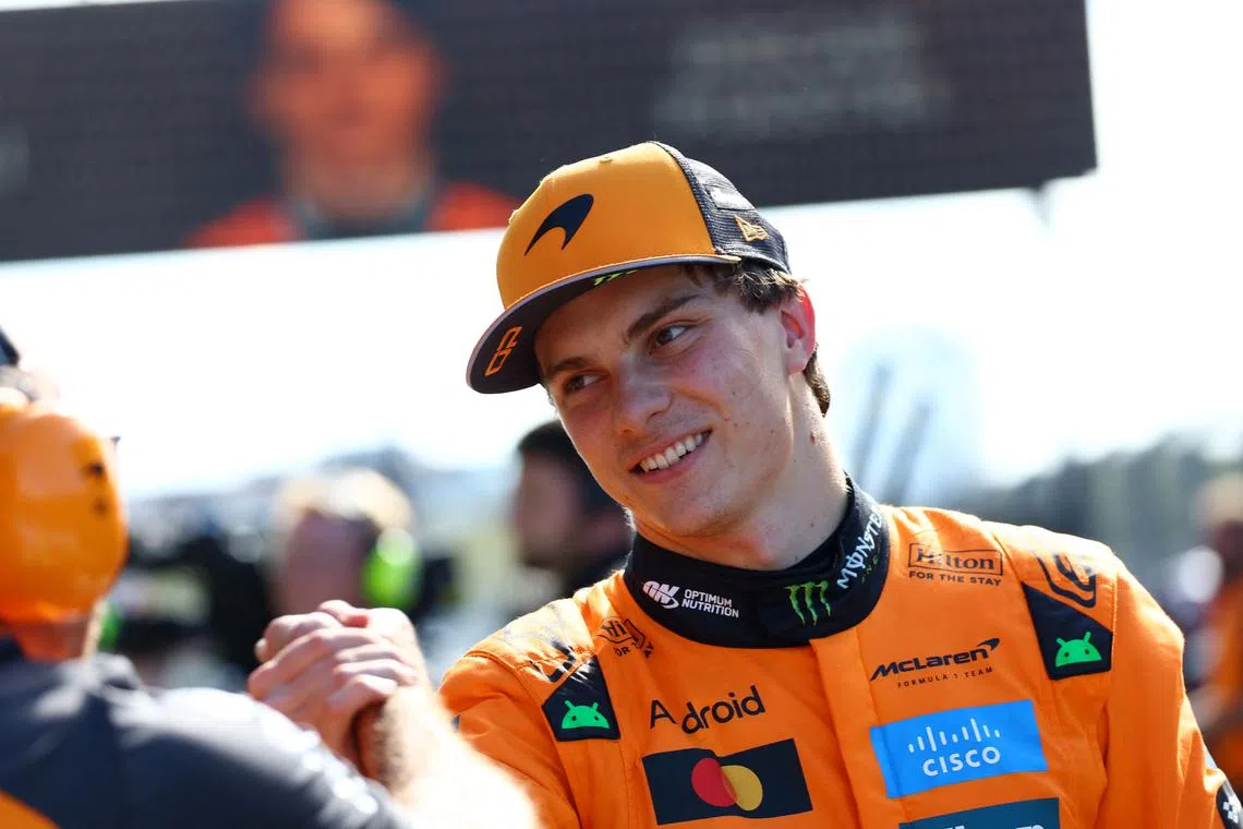 McLaren's Oscar Piastri clocked a lap record time of one minute 8.662 seconds.