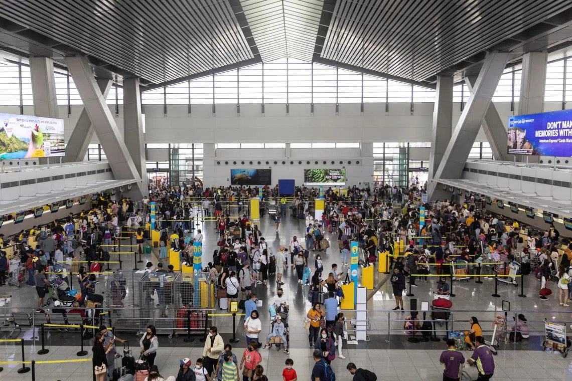 It said the flights identified were headed to Cebu, Bicol, Davao and Palawan. 