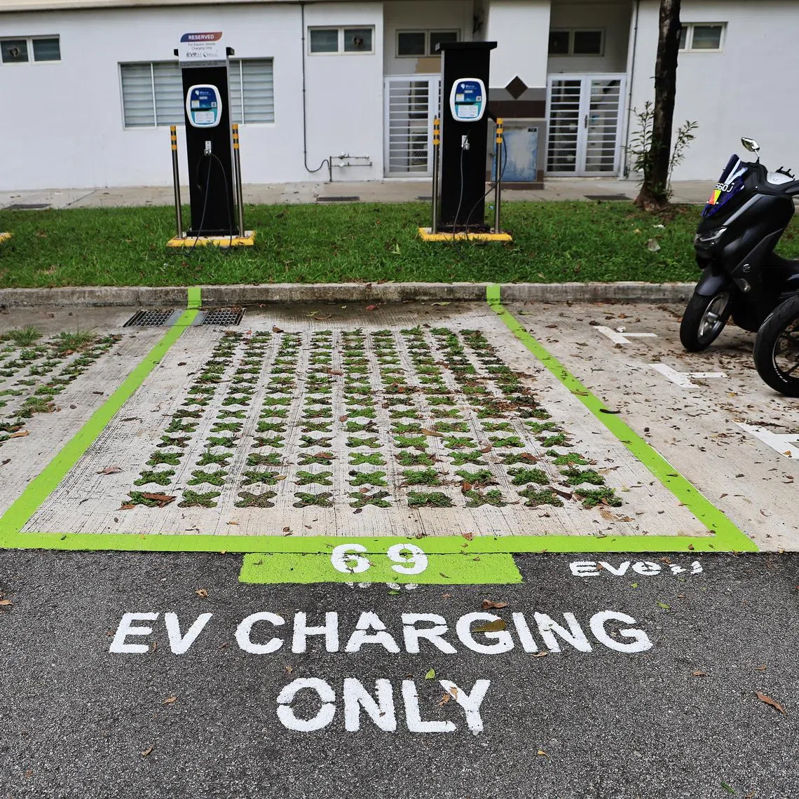 The chargers are part of Singapore’s plan to enable every HDB town to have at least one fast-charging hub by the end of 2027.