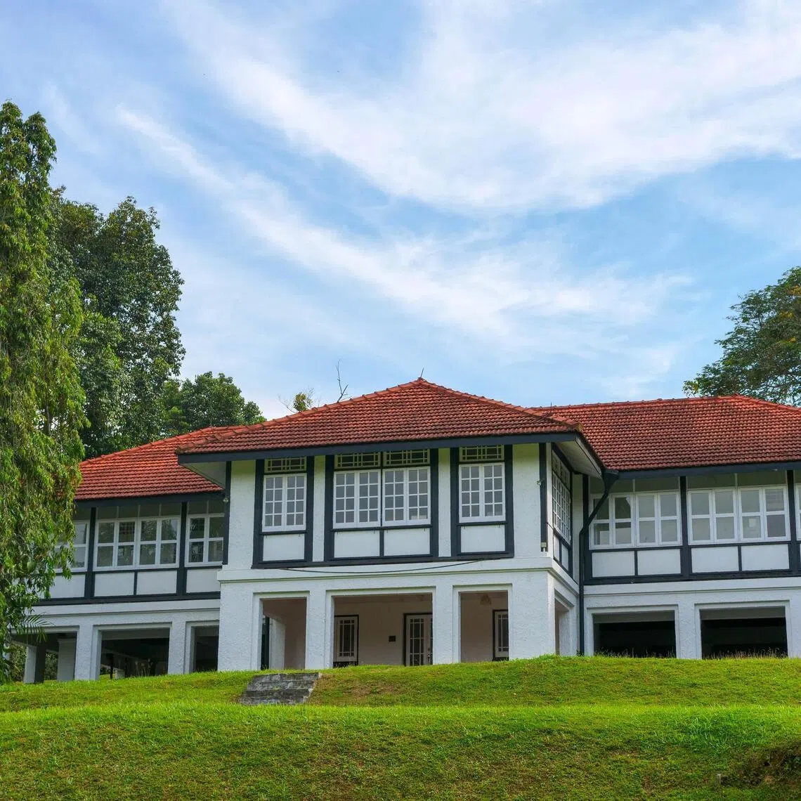 The black and white Art-Deco style bungalow cluster in Adam Park, which is zoned for residential use, has a 30-year leasehold tenure.