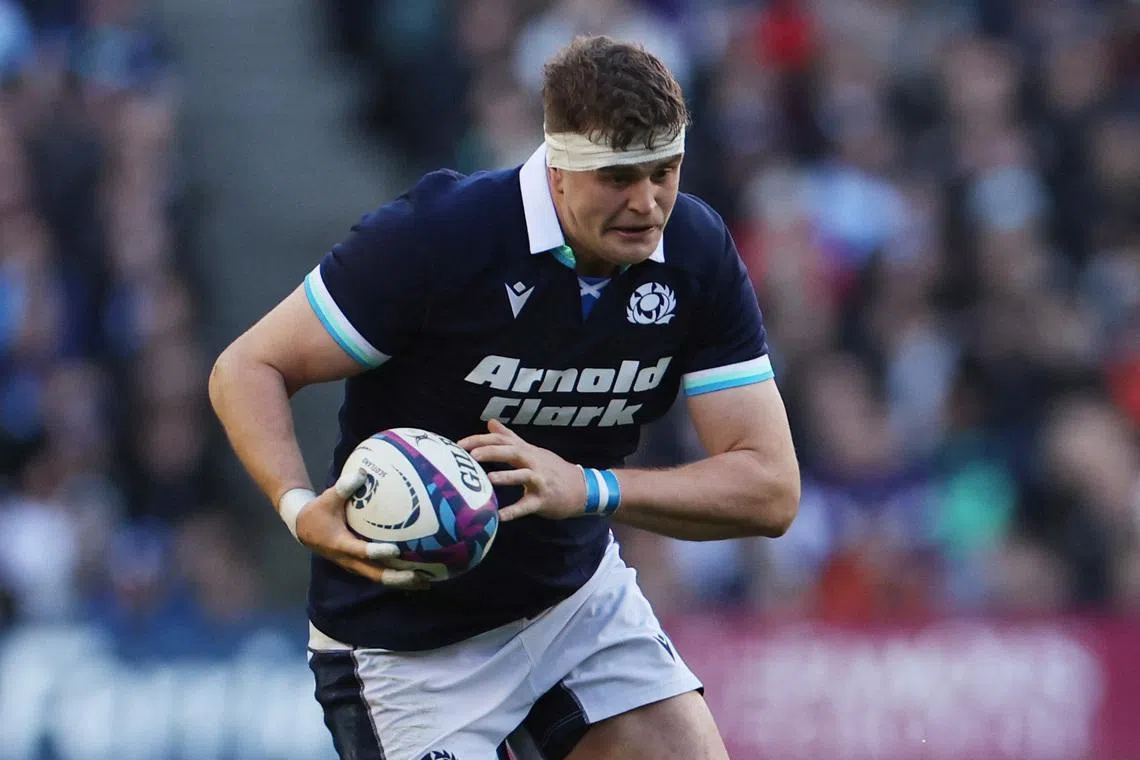 Rugby Union - Autumn Internationals - Scotland v Australia - Scottish Gas Murrayfield Stadium, Edinburgh, Scotland, Britain - November 24, 2024  Scotland's Scott Cummings in action REUTERS/Russell Cheyne
