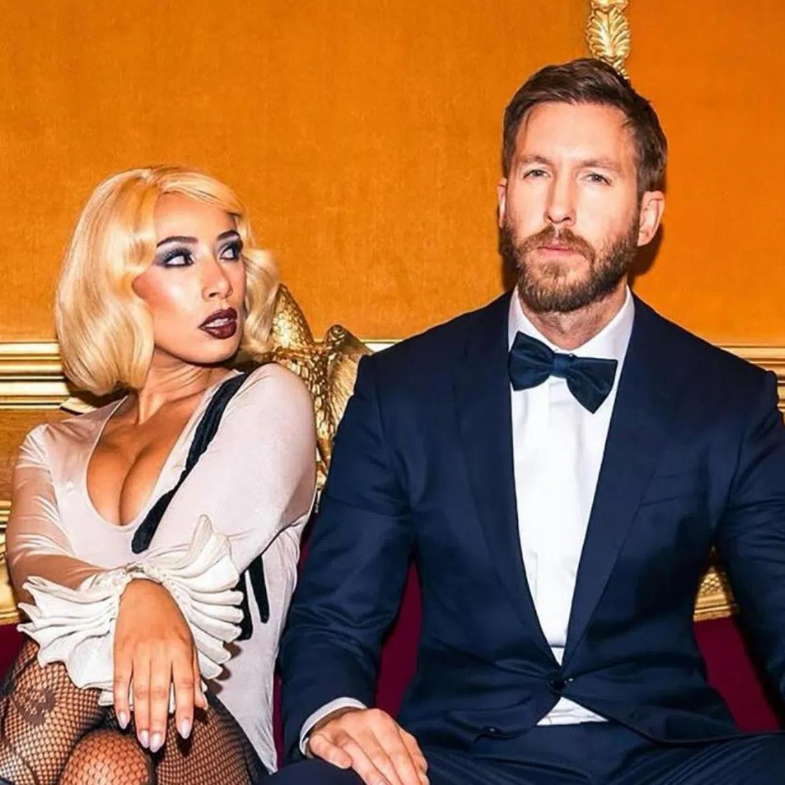 Eliza Rose (left) and Calvin Harris worked together for the first time on chart-topping single Body Moving.