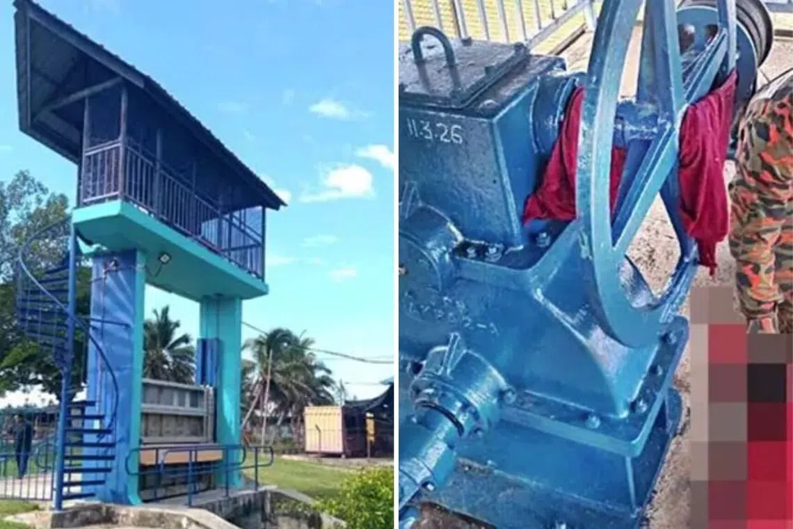 Worker dies after headscarf gets caught in water gate roller in Malaysia