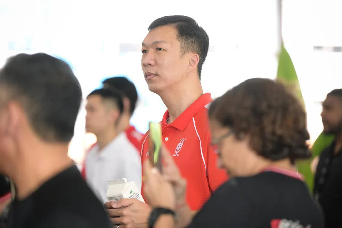 Mr Jackson Lam, the former PAP branch chairman in Hougang, at a constituency event at Nee Soon GRC on March 29.