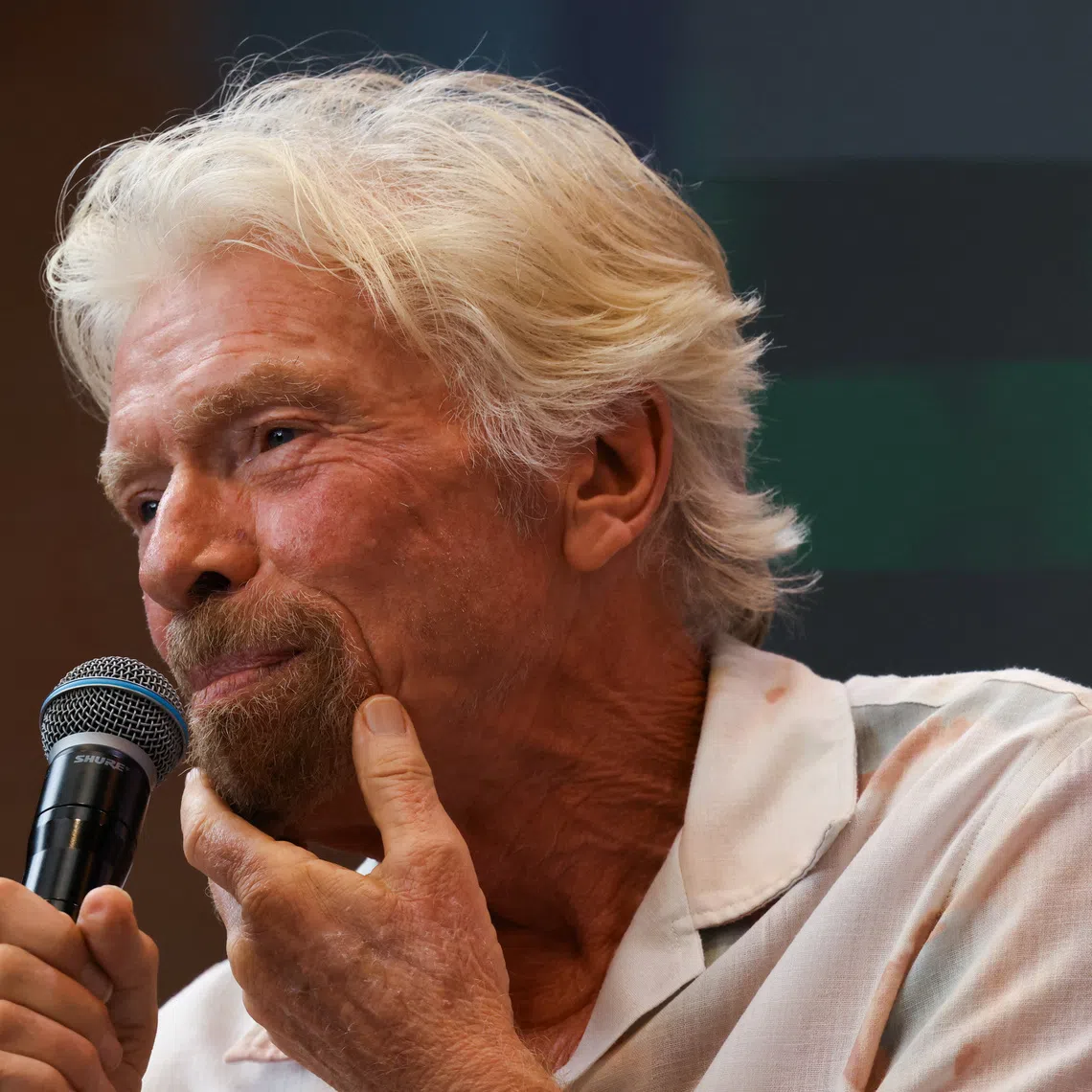 Billionaire entrepreneur Richard Branson addresses the audience during the Startup Venezuela Summit 2026, in Caracas, Venezuela, October 21, 2026. REUTERS/Leonardo Fernandez Viloria