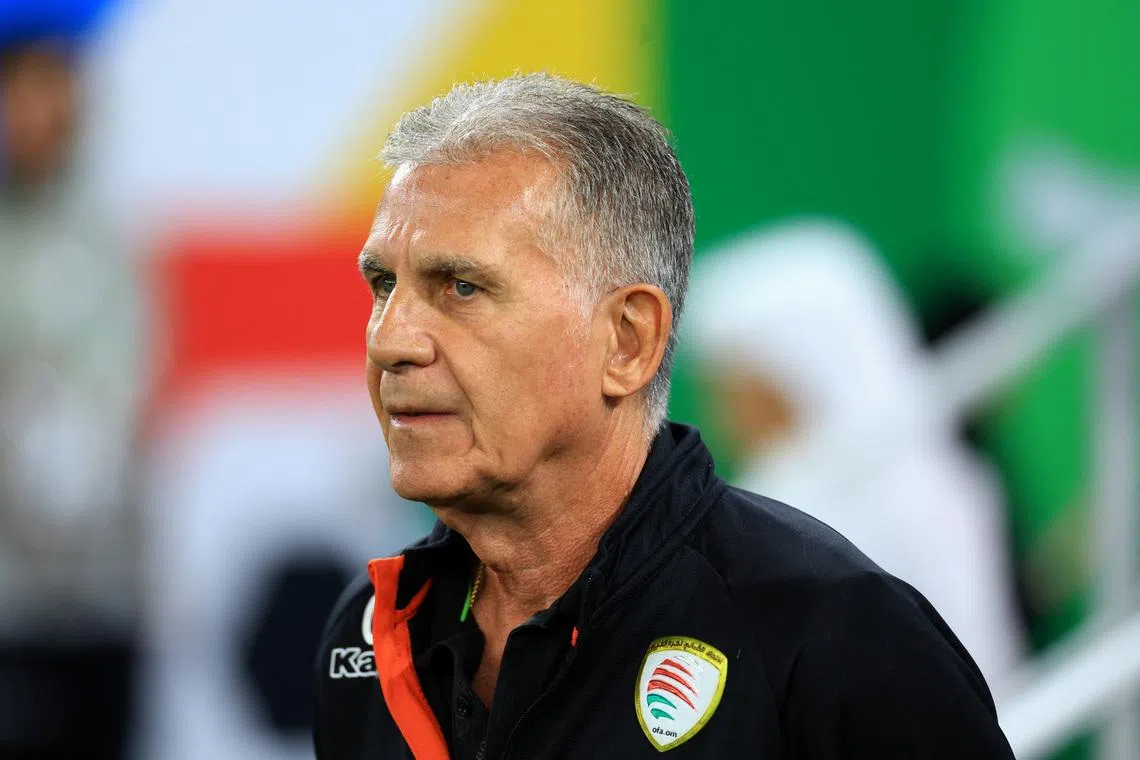 Soccer Football - FIFA Arab Cup - Qatar 2025 - Group B - Oman v Morocco - Education City Stadium, Al Rayyan, Qatar - December 5, 2025 Oman coach Carlos Queiroz before the match REUTERS/Thaier Al-Sudani