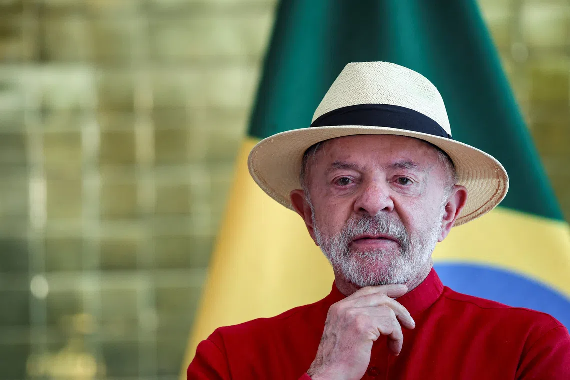 Brazil's president, Luiz Inacio Lula da Silva, participates in a press conference at the Alvorada Palace in Brasilia, Brazil, August 26, 2026. REUTERS/Adriano Machado