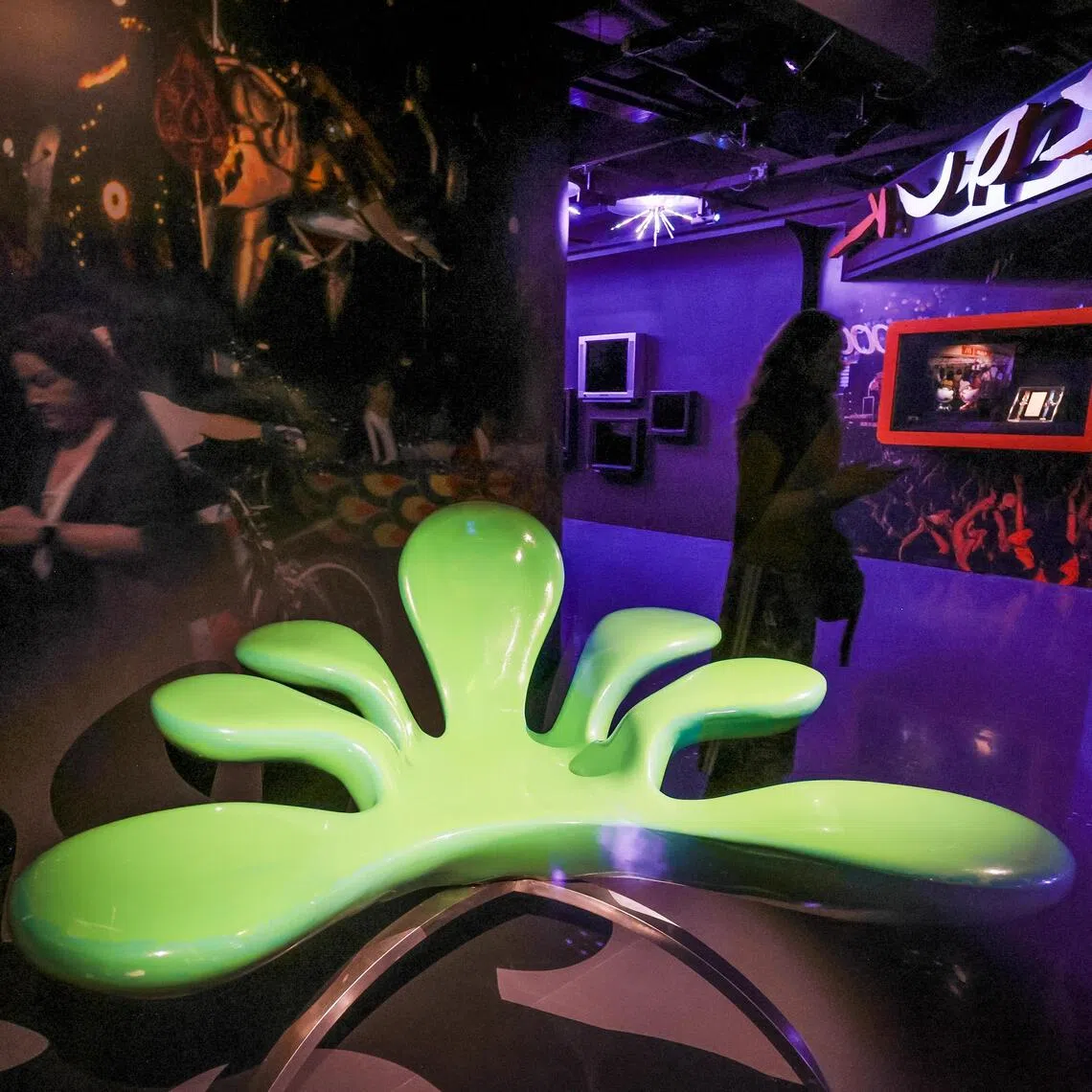 Zouk’s Septagon chair on display in the revamped Singapore History Gallery at the National Museum of Singapore.