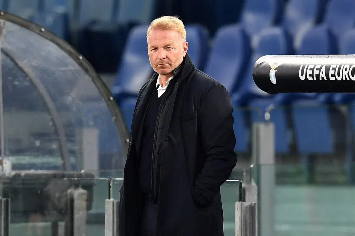 FILE PHOTO: Soccer Football - Europa League - Group E - Lazio v Galatasaray - Stadio Olimpico, Rome, Italy - December 9, 2021  Lazio Sporting Director Igli Tare before the match REUTERS/Jennifer Lorenzini/File Photo