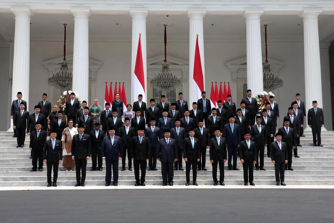 Cabinet members have been given full camouflage uniforms, sports jerseys and white shirts for the multi-day retreat.
