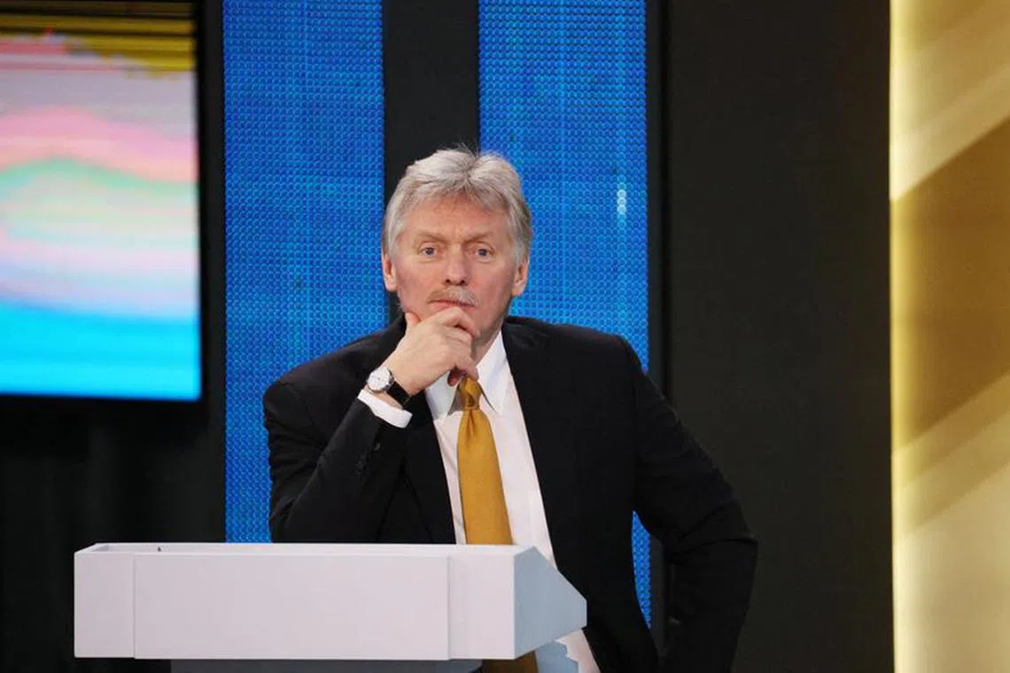 Kremlin spokesman Dmitry Peskov attends Russian President Vladimir Putin's annual end-of-year press conference and the Direct Line question and answer session, at Gostiny Dvor Exhibition Centre in Moscow, Russia December 14, 2023. Sputnik/Gavriil Grigorov/Pool via REUTERS/File Photo