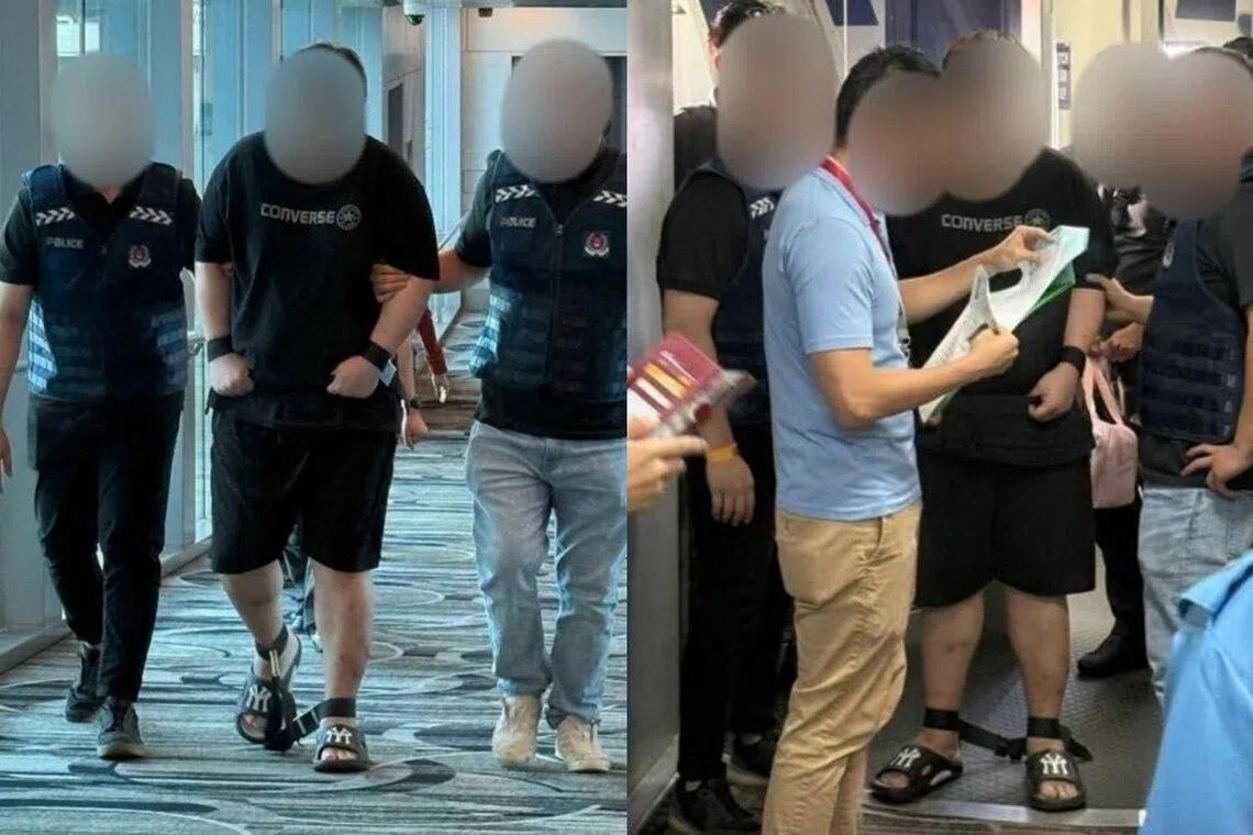 The man was arrested in Singapore on March 17, 2026, after he was deported from Thailand. 