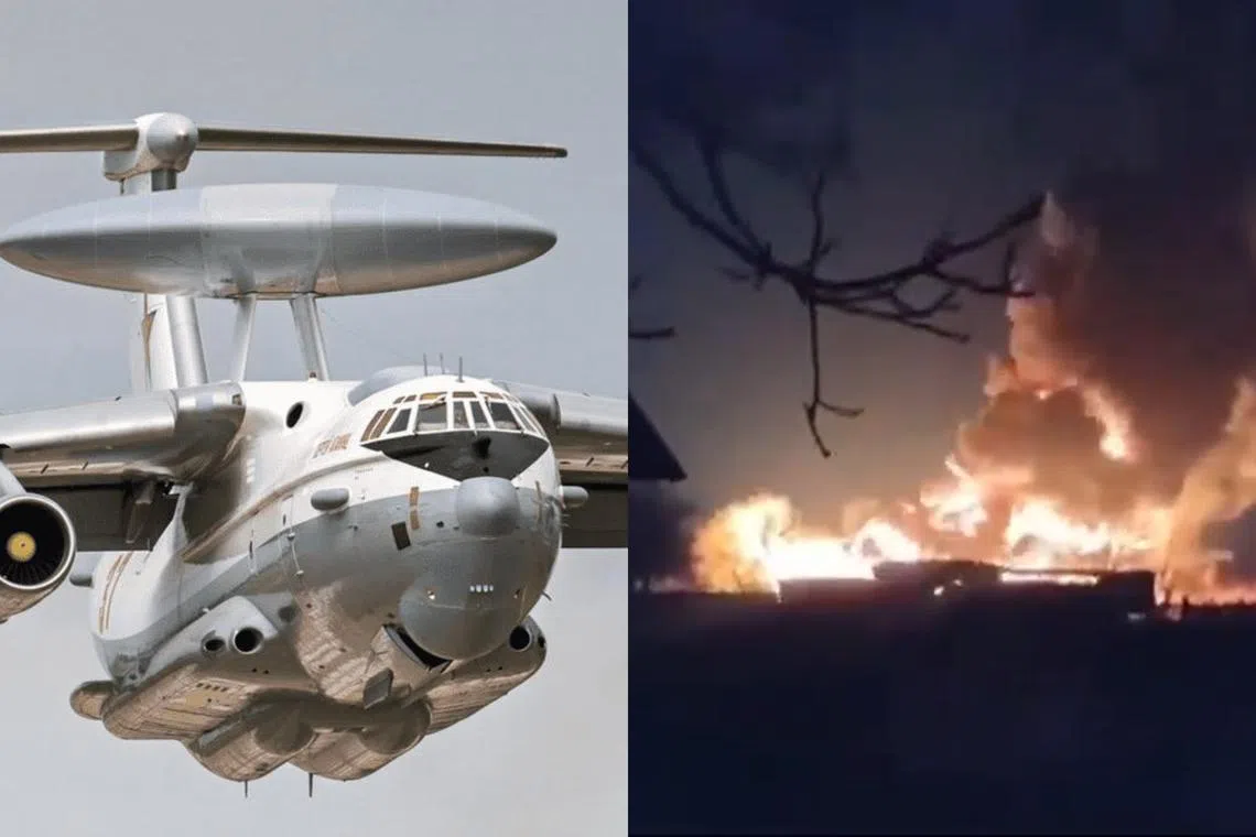 Ukrainian military intelligence said it had shot down a Russian A-50U aircraft.