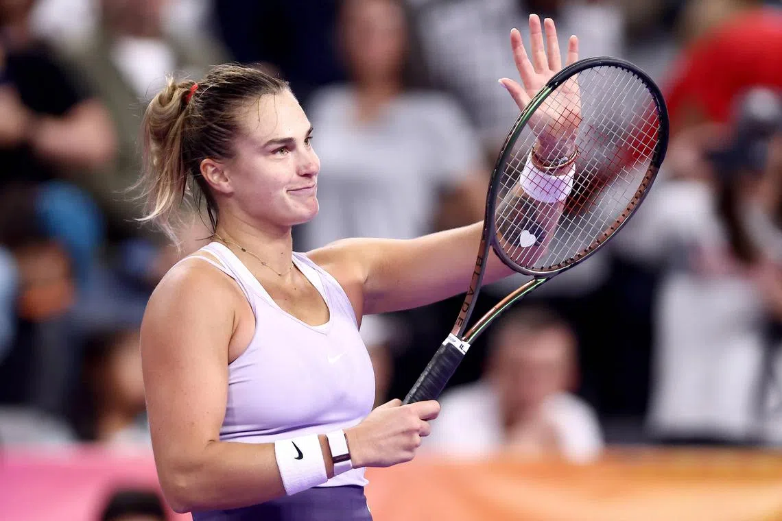 Sabalenka was one of several high-ranked players blocked from Wimbledon earlier this year over Russia’s invasion of Ukraine.
