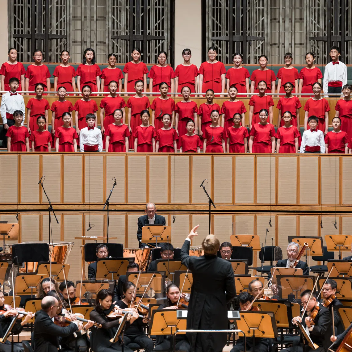 Members of the Singapore Symphony Children’s Chorus performed Arvo Part’s Our Garden.