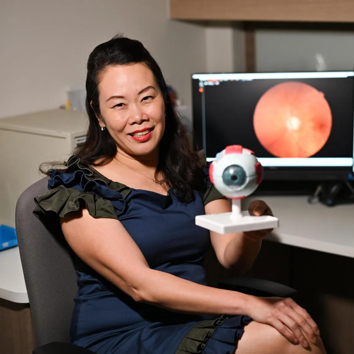 ST20250924-202590000611-Lim Yaohui-Ahmad Zhaki-azeye/

SNEC senior consultant Clinical Associate Professor Anna Tan at Singapore National Eye Centre on Sept 24, 2025. 

Singapore National Eye Centre senior consultant Clinical Associate Professor Anna Tan, who leads the Global Eye Health team, will provide updates on the team's work to bring sight-saving care to underserved communities across the region, including in countries such as Laos, Myanmar, Nepal, and Fiji.

(ST PHOTO: LIM YAOHUI)