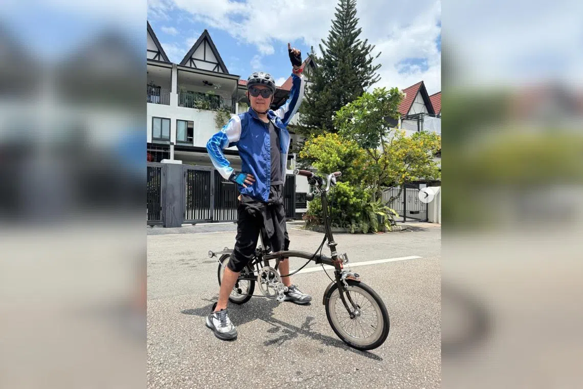 Music producer Lee Si Song is cycling for health following a brain haemorrhage. 