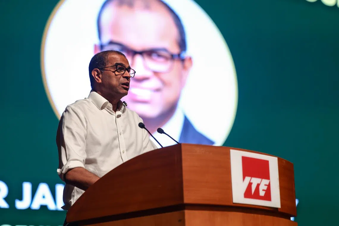 Senior Minister of State for Education Janil Puthucheary speaking at the launch of the mentoring initiative for the work-study diploma programme at ITE East College on Aug 12.