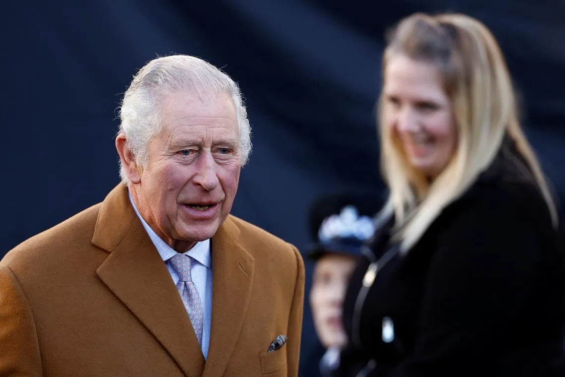 Britain's King Charles in Luton, Britain, on Dec 6, 2022.