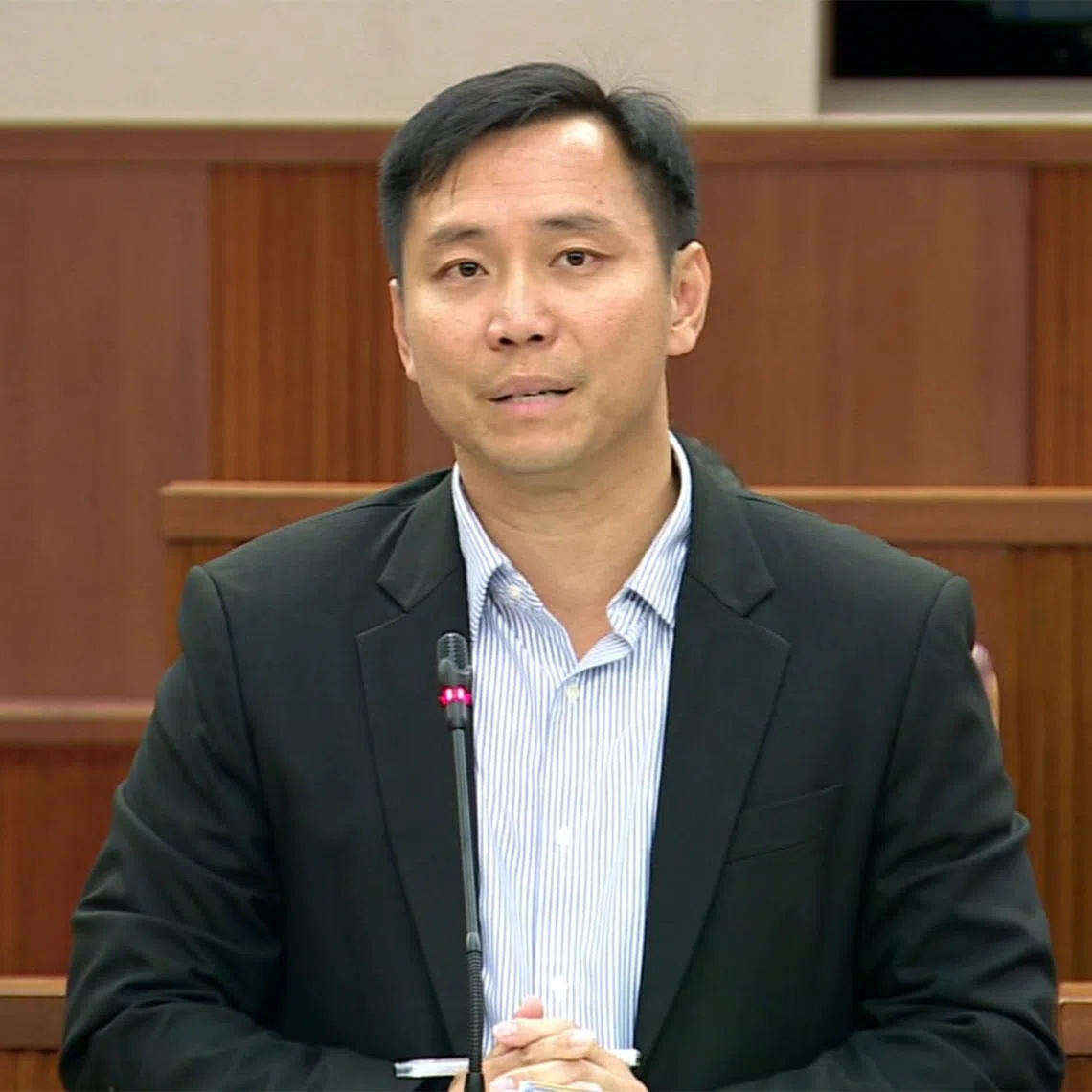 Minister of State for Social and Family Development Goh Pei Ming speaking in Parliament on Jan 14.