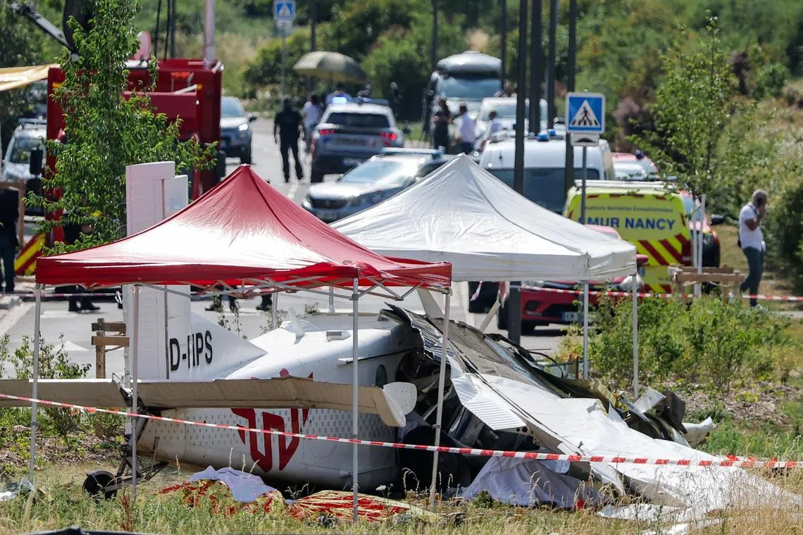 The plane that crashed in Tomblaine, France, on June 28.