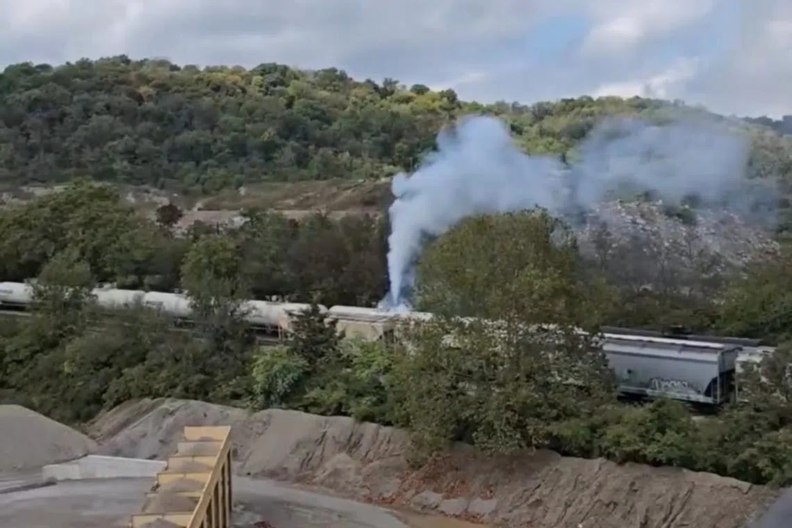 People were urged to immediately go indoors and seal off doors and windows after a train leaked styrene gas in southwestern Ohio.
