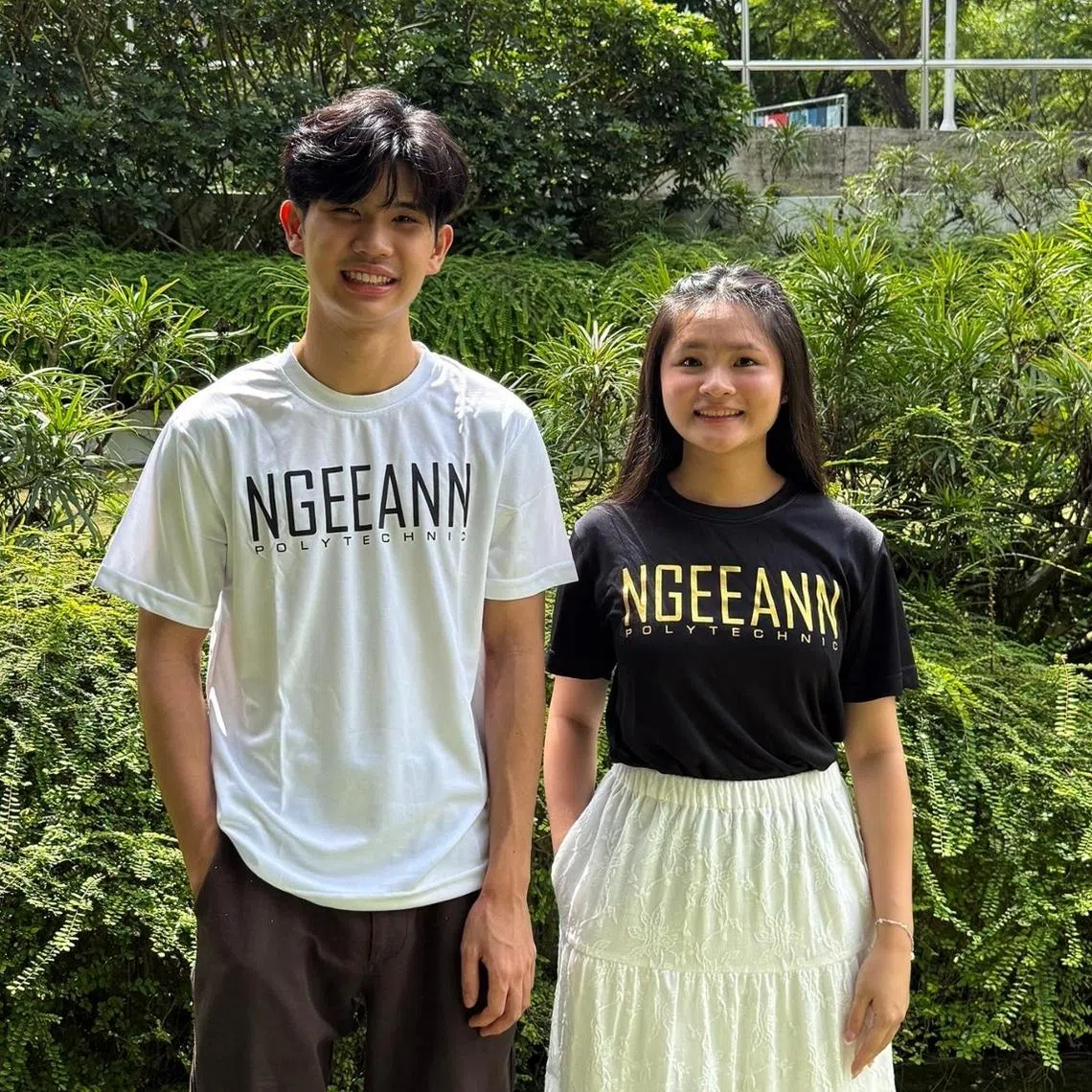 Ngee Ann Polytechnic graduates Don Koo Hong Bin (left) and Lim Li Tong experienced a turning point before entering the school.