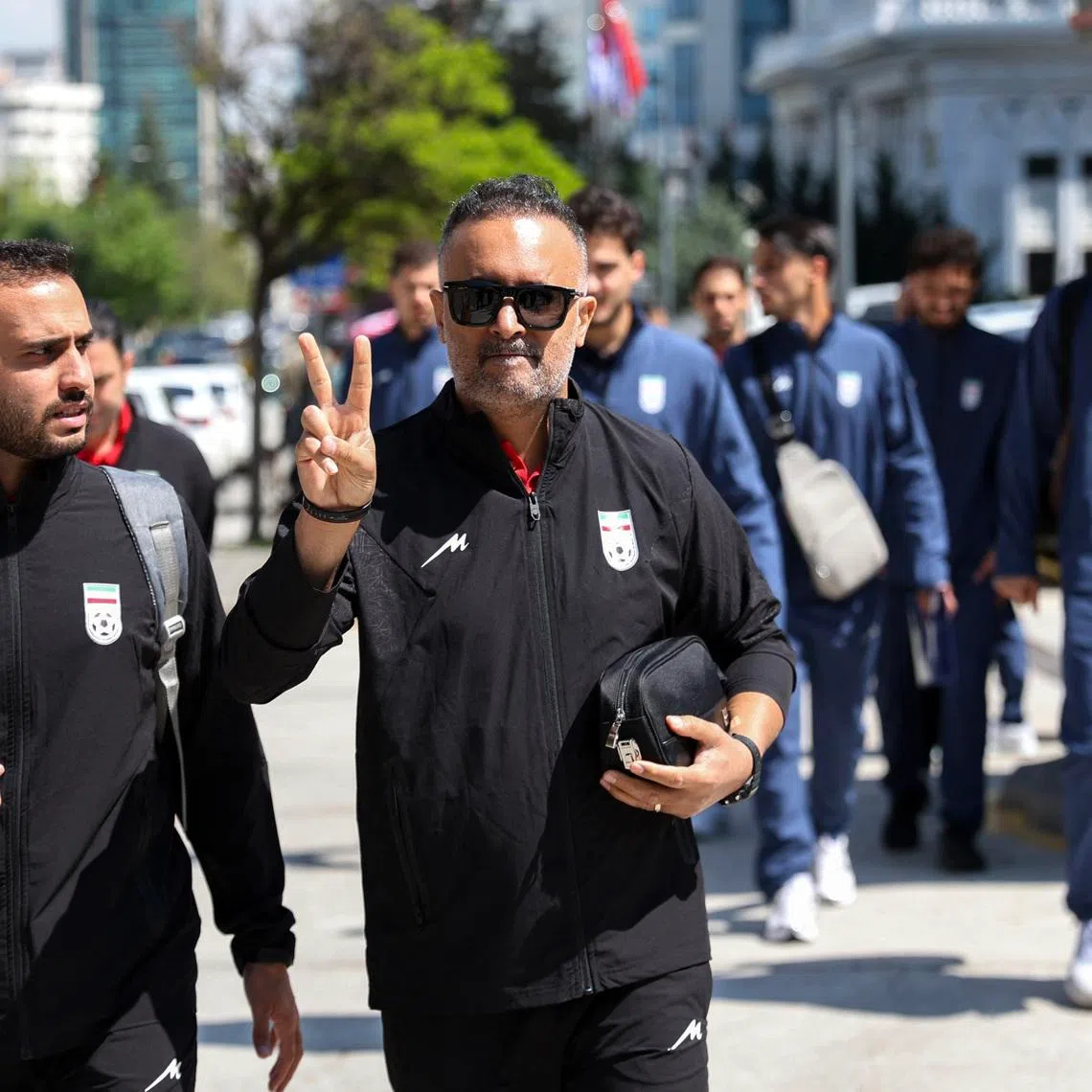 Soccer Football - Iran players and staff in Ankara for VISA procedures ahead of the World Cup - Ankara, Turkey - May 21, 2026 Iran players and staff arrive at the Canada embassy for VISA procedures ahead of the World Cup REUTERS/Efekan Akyuz